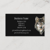 グレーウルフワイルドライフ自然カスタム動物 名刺 (正面)