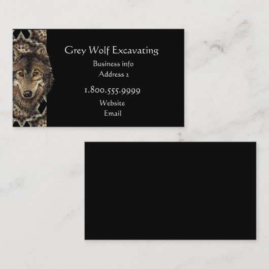 グレーウルフ掘削カスタム名刺 名刺 (正面/裏面)