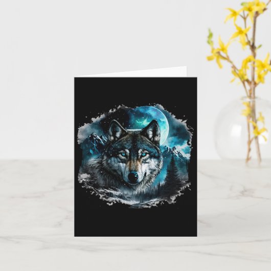 グレーウルフ狩りグラウンドアイシームーンフォレスト銀河系 カード (黄色い花)