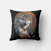 グレーウルフ野生動物愛好家 クッション (裏面)