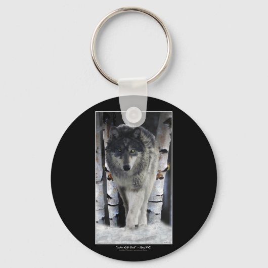 グレーウルフ&フォレストスノー キーホルダー (正面)