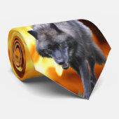 グレーウルフ&フォレストファイアーワイルドライフタイ ネクタイ (ロール)
