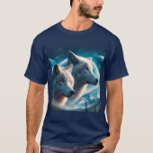 グレーウルフ ブルーのメンズ Tシャツ (正面)