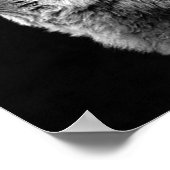 グレーウルフ&ムーンパノラマポスタープリント ポスター (角)