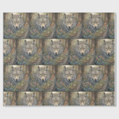 グレーウルフ ラッピングペーパー (フラット)