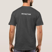 グレーエイリアンモンスターアートペンスケッチTシャツ Tシャツ (裏面)
