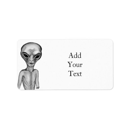 グレーエイリアンラベル ラベル (正面)