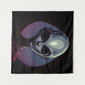 グレーエイリアン地球外芸術 タペストリー (正面(横))