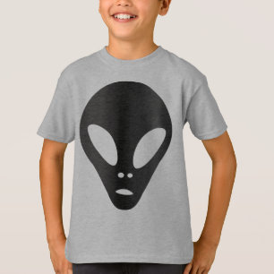 グレーエイリアン顔ザグレー Tシャツ