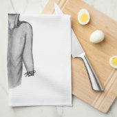 グレーエイリアン キッチンタオル (四つ折り)