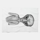 グレーエイリアン キッチンタオル (横)