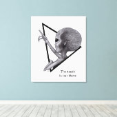 グレーエイリアン、真実はそこにある キャンバスプリント (インサイチュ (ウッドフロア))