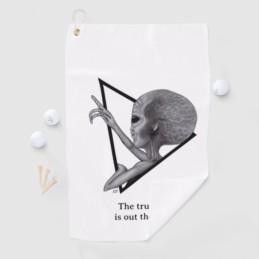 グレーエイリアン、真実はそこにある ゴルフタオル (インサイチュ)