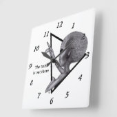 グレーエイリアン、真実はそこにある スクエア壁時計 (傾斜)