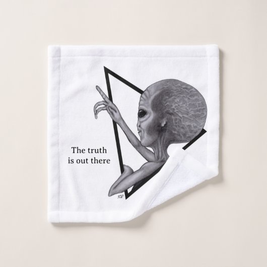 グレーエイリアン、真実はそこにある バスタオルセット (ウォッシュタオル)