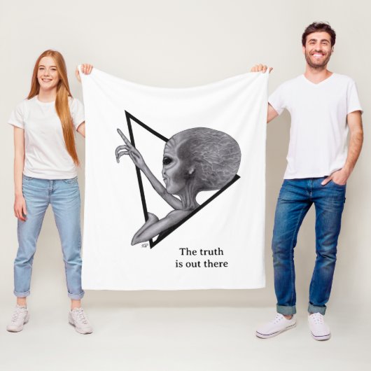 グレーエイリアン、真実はそこにある フリースブランケット (インサイチュ)