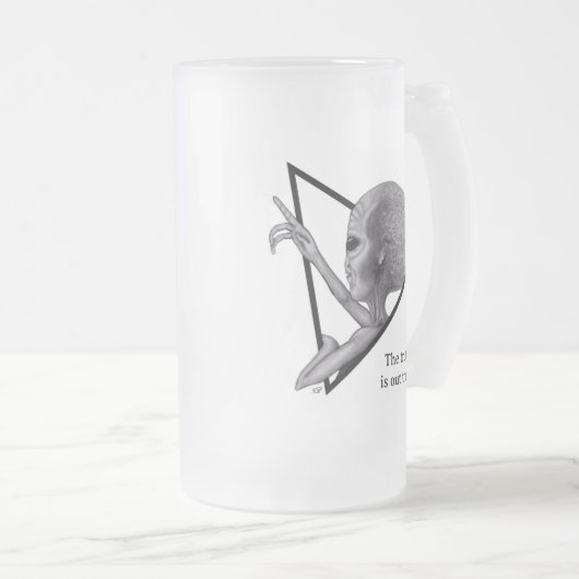 グレーエイリアン、真実はそこにある フロストグラスビールジョッキ (正面右)