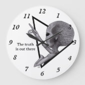 グレーエイリアン、真実はそこにある ラージ壁時計 (正面)