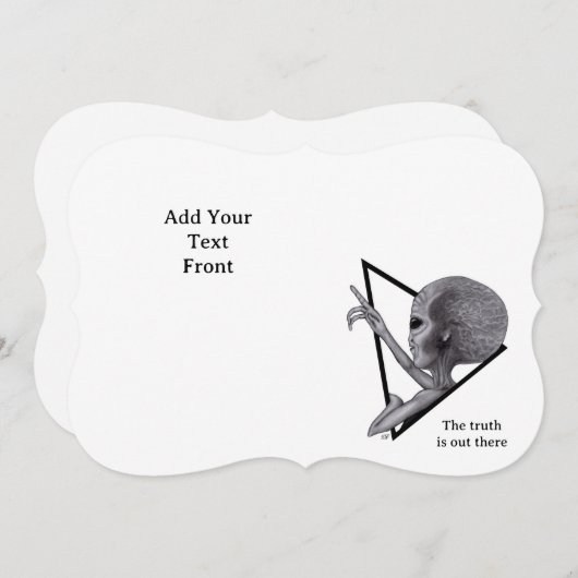 グレーエイリアン、真実はそこにある 招待状 (正面/裏面)