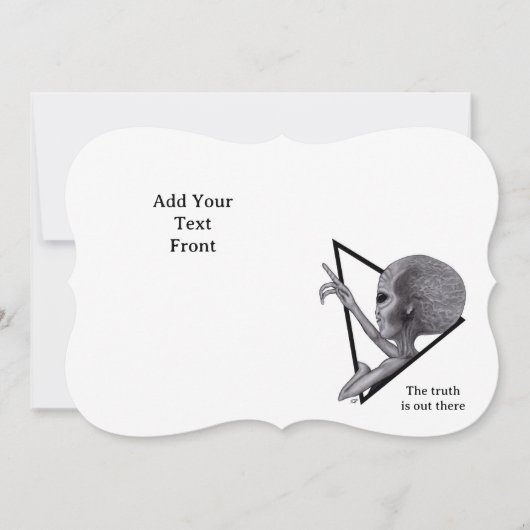 グレーエイリアン、真実はそこにある 招待状 (正面)