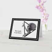 グレーエイリアン、真実はそこにある 箔グリーティングカード (蘭)