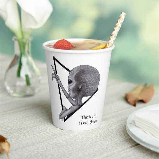 グレーエイリアン、真実はそこにある 紙コップ (インサイチュ)