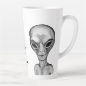 グレーエイリアン、私はしたい信じ カフェラテマグ (右)