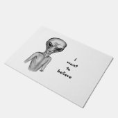 グレーエイリアン、私はしたい信じ ドアマット (アングル)