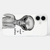 グレーエイリアン、私はしたい信じ Case-Mate iPhoneケース (裏面 (横))