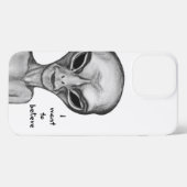 グレーエイリアン、私はしたい信じ iPhoneケース (裏面横)