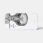 グレーエイリアン、私はしたい信じ iPhoneケース (裏面横)