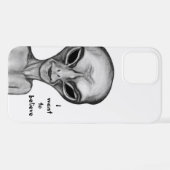 グレーエイリアン、私はしたい信じ iPhoneケース (裏面横)