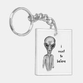 グレーエイリアン、私は望信じみ キーホルダー (正面左)