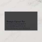 グレーエスプレッソバーコーヒーショップ – 名刺 (裏面)