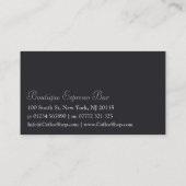 グレーエスプレッソバーコーヒーショップ – 名刺 (裏面)