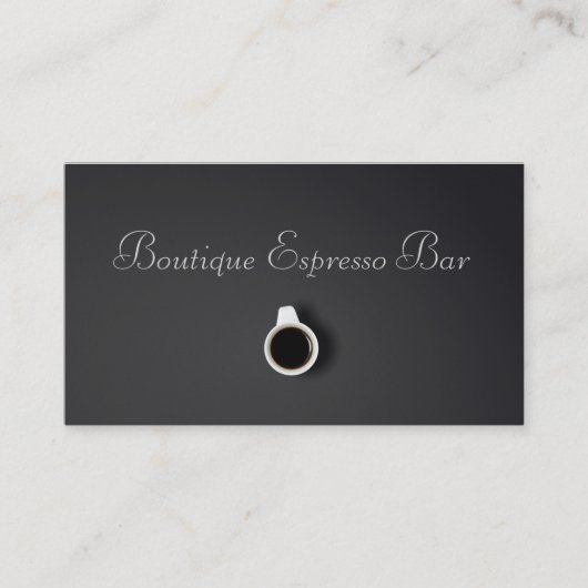 グレーエスプレッソバーコーヒーショップ – 名刺 (正面)