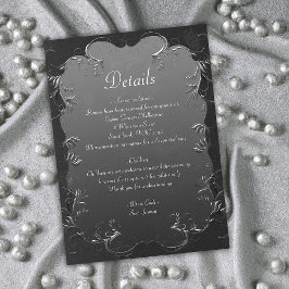 グレーエレガンスとシルバー結婚スワーズ詳細 エンクロージャーカード