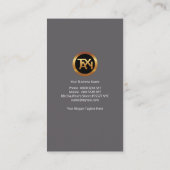 グレーエレガンススペシャルトランスペアレントプラカードタクシー 名刺 (裏面)