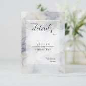 グレーエレガントおよび淡い色の金ゴールドのソフトクラウド エンクロージャーカード (スタンド正面)