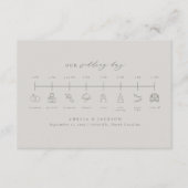 グレーエレガントとグリーンのタイムラ結婚イン エンクロージャーカード (正面)