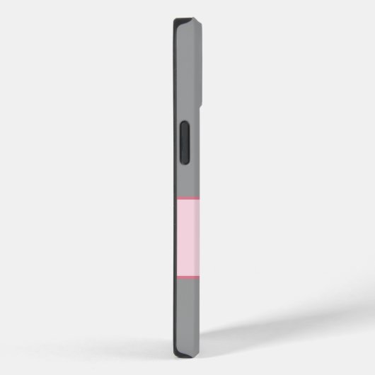 グレーエレガントとピンクのストライプ花 Case-Mate iPhoneケース (裏面 / 右)