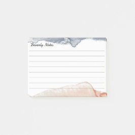 グレーエレガントとピンクのパーソナライズされた並んだ水色 ポストイット