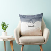 グレーエレガントとピンクのパーソナライズされた水色 クッション (椅子)