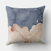 グレーエレガントとピンクのパーソナライズされた水色 クッション (裏面)