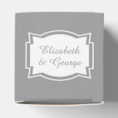 グレーエレガントとホワイトのウィリアム・モリス結婚ズ フェイバーボックス (上部)