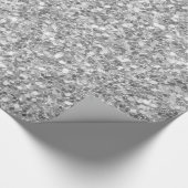 グレーエレガントと白のアクセントグリッターパターン ラッピングペーパー (角)