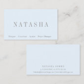 グレーエレガントと白のスクリプトフォント名刺 名刺 (正面/裏面)