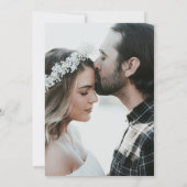 グレーエレガントと白のフォト結婚式招待状 招待状 (裏面)