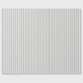グレーエレガントと白の薄いストライプ ラッピングペーパー (フラット)