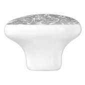 グレーエレガントのシルバー音楽ノート セラミックノブ (側面)